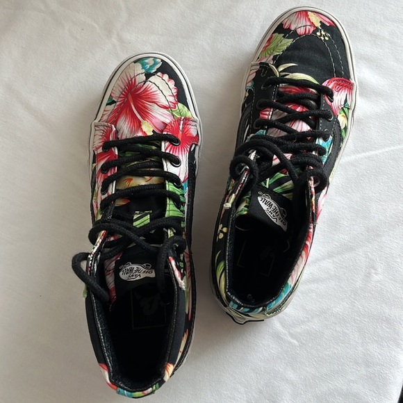 VANS Sk8-Hi Hawaiian Flowers Lace Up Canvas High Top W5, M3.5, EUR 34.5 - Picture 7 of 12